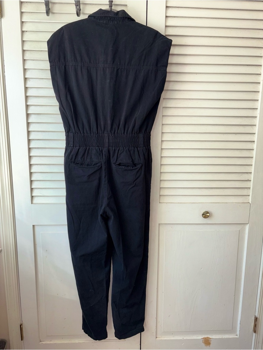 Pistola Rosie Shoulder Pad Jumpsuit Fade To Black Medium Utility One Piece - Picture 6 of 7